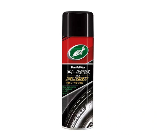 Turtle Wax Black in a Flash Tyre Dressing Car Exterior Plastic Shine 500ml