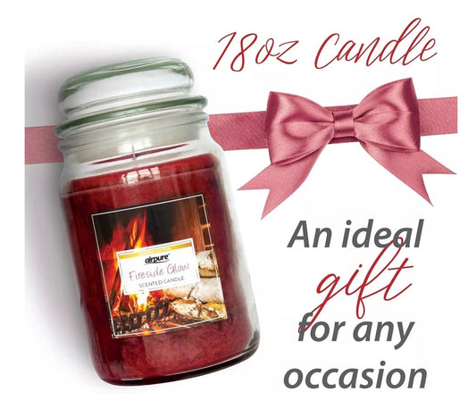 Airpure Fireside Glow Scented Large Jar Candle 510G