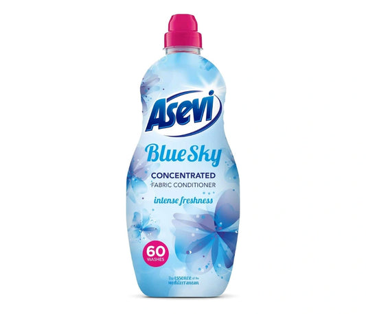 Asevi Fabric Softener Blue Sky - 1380ml, Intense Freshness, 60 Washes