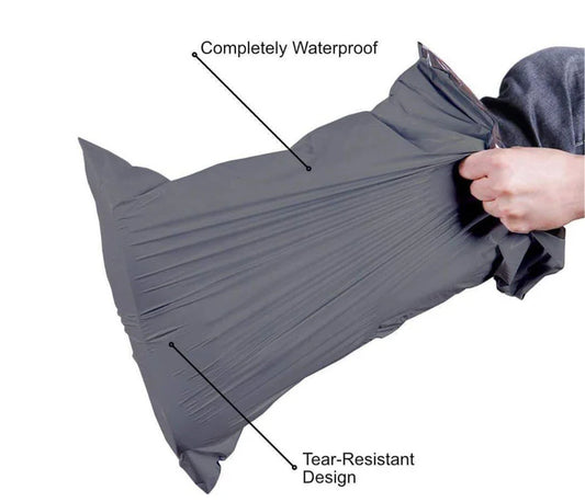 Grey Delivery Mailing Bags Self Adhesive Waterproof and Tear-Proof Grey Plastic Mail Postage Plastic Envelopes Post Mailer (100 Bags}Pack of 10