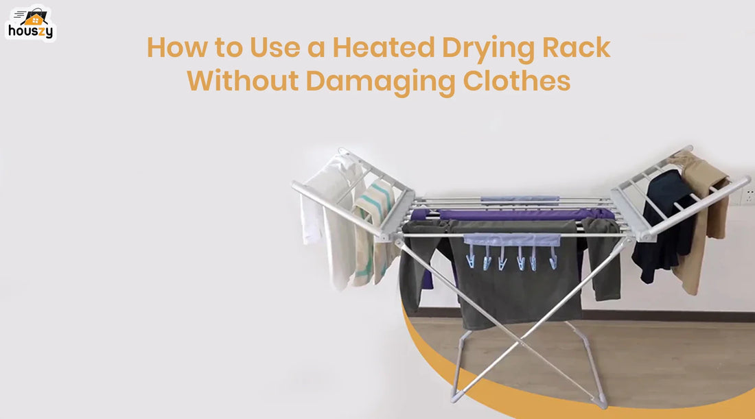 How to Use a Heated Drying Rack Without Damaging Clothes