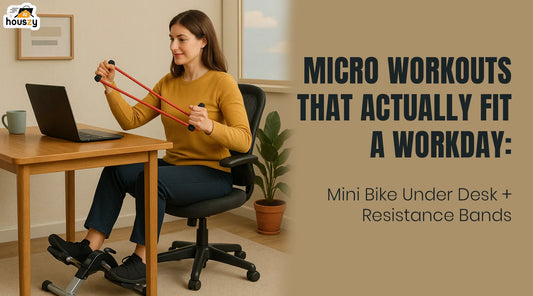 Workouts That Actually Fit a Workday: Mini Bike Under Desk + Resistance Bands