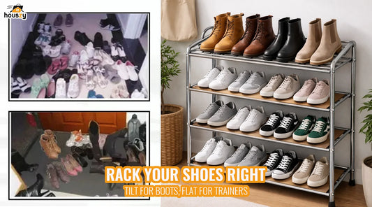 Rack Your Shoes Right: Tilt For Boots, Flat For Trainers