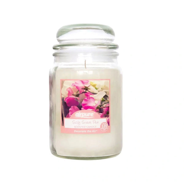 Airpure Sicily Sweet Pea Scented Jar Candle - 510gm