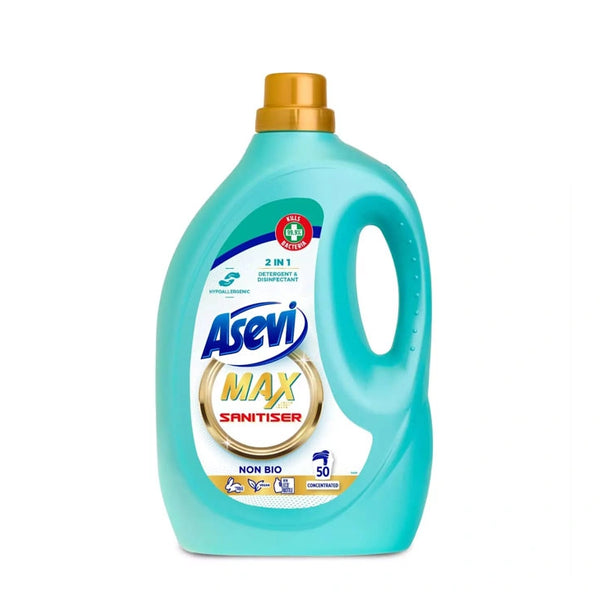 Asevi Max, Hypoallergenic Non-Bio Laundry Detergent - 2500ml