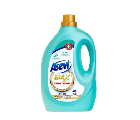 Asevi Max, Hypoallergenic Non-Bio Laundry Detergent - 2500ml