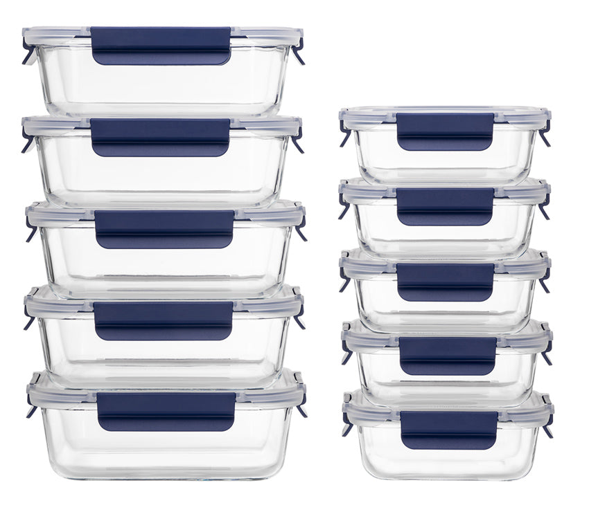 blue glass containers 