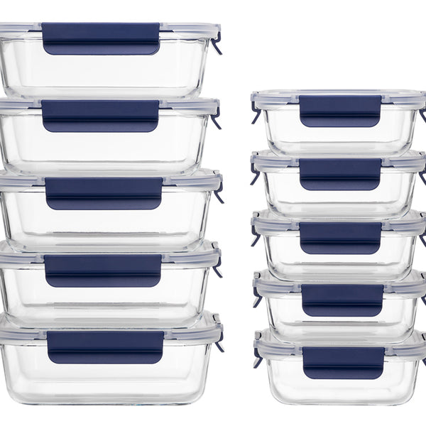 blue glass containers 