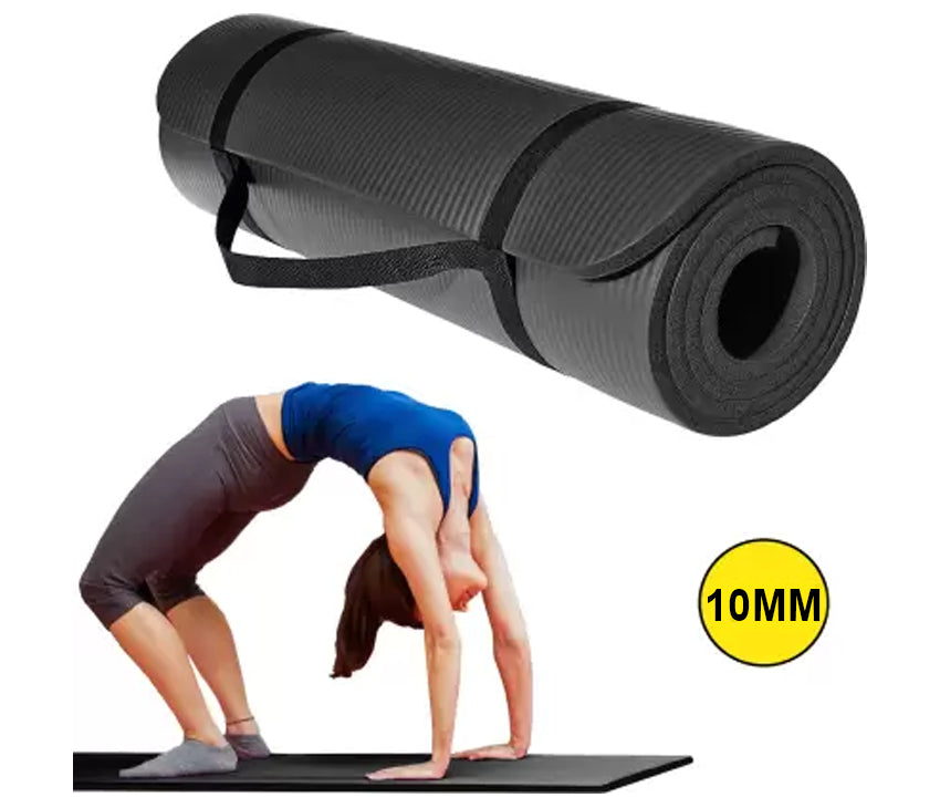 Yoga Exercise Mat with Non-Slip Bottom & Carrying Strap