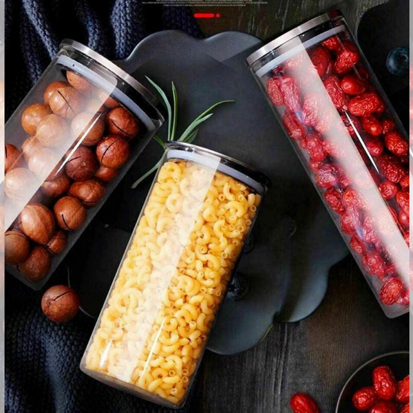 Glass Storage Jars with Airtight  Stainless Steel Lids- Ideal for Candy, Spice, Coffee Beans