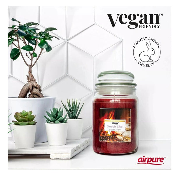 Airpure Fireside Glow Scented Large Jar Candle 510G