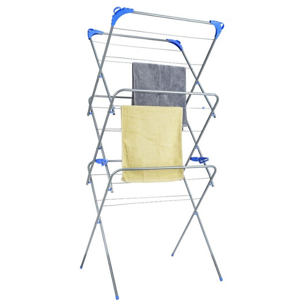 Foldable Clothes Airer With  3-Tier, Perfect For Indoor/Outdoor Use