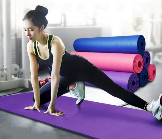 Extra Thick Yoga Exercise Mat with Non-Slip Bottom & Carrying Strap