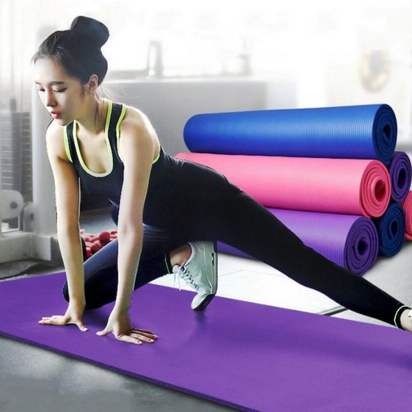 Yoga Exercise Mat with Non-Slip Bottom & Carrying Strap