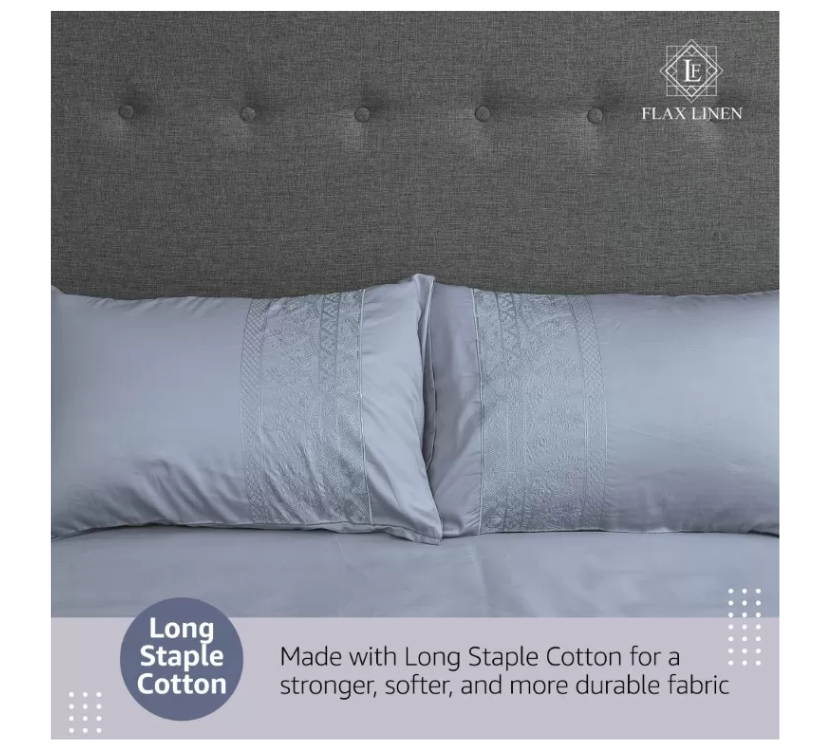 Duvet Cover Set With Egyptian Cotton Fitted Sheet- 400 TC (Gloria Hotel Design)