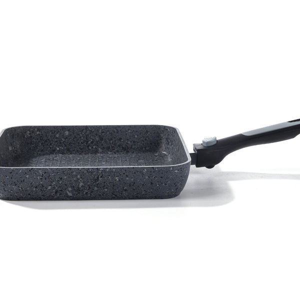 26cm Non-Stick Grill Pan | Removable Handle, Induction Safe, Granite Coated (Set of 2) – Houszy