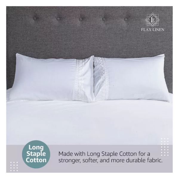 Duvet Cover Set With Egyptian Cotton Fitted Sheet- 400 TC (Adora Design)