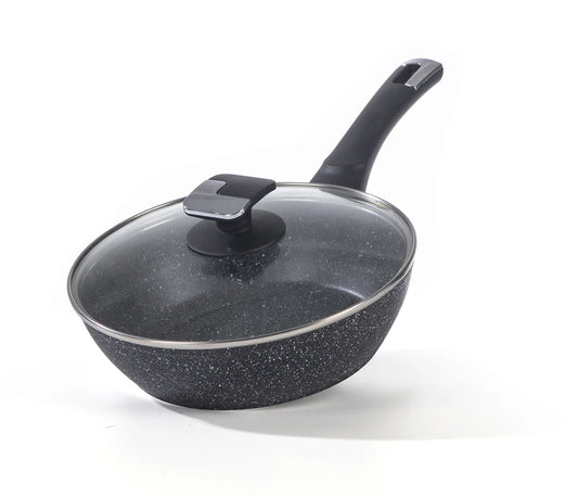 Non-Stick Deep Frying Pan With Lid-28 cm