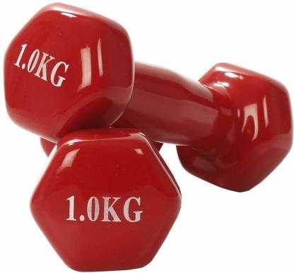 Vinyl Dumbbells Set-0.5 - 6Kg (Pink, Red, Purple, Blue)