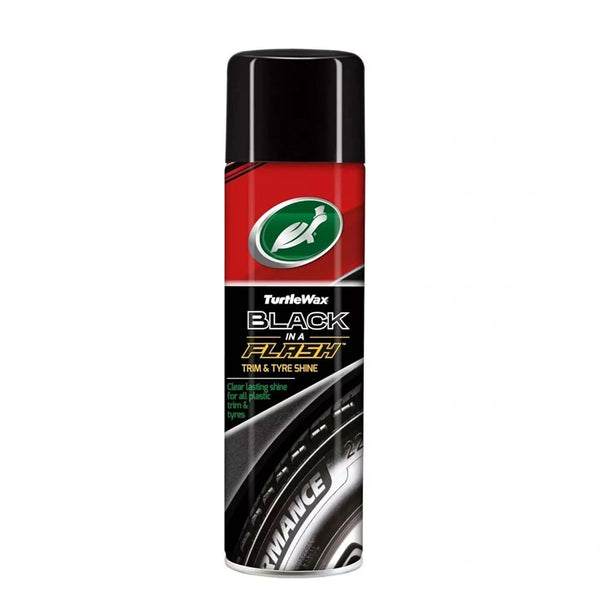 Turtle Wax Black in a Flash Tyre Dressing Car Exterior Plastic Shine 500ml