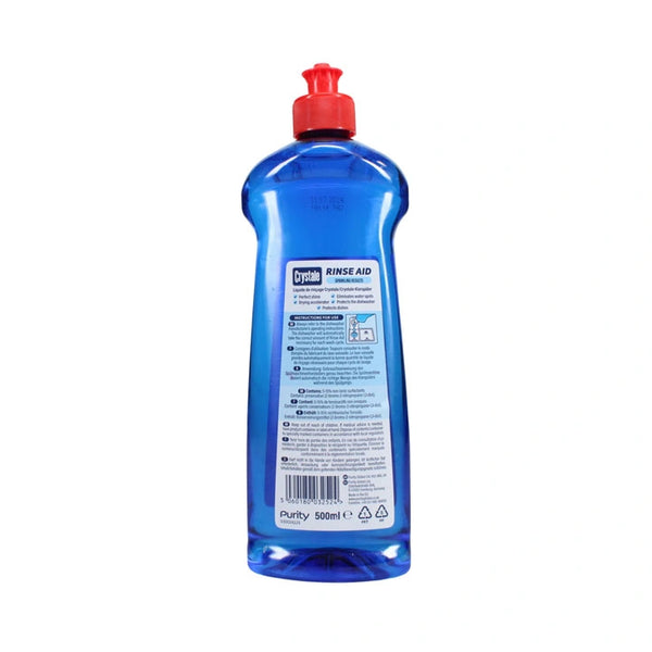 Crystale Total Action Dishwasher Rinse Aid, Streak Free Formula, 500 ml