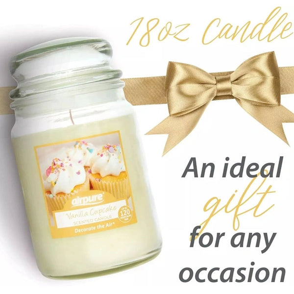 Airpure Vanilla Cupcake Large Jar Candle 510G