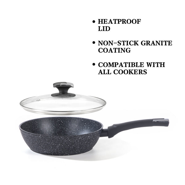 Non-Stick Deep Frying Pan With Lid-28 cm