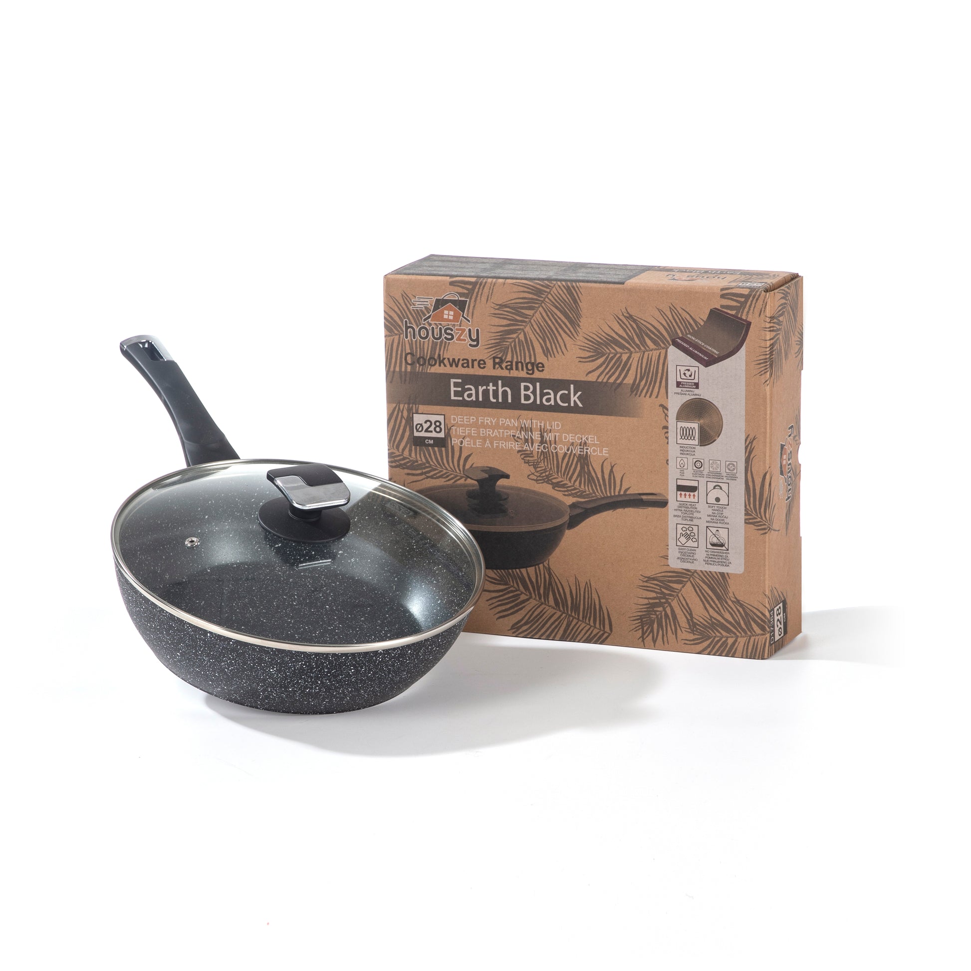 Non-Stick Deep Frying Pan With Lid 28 cm