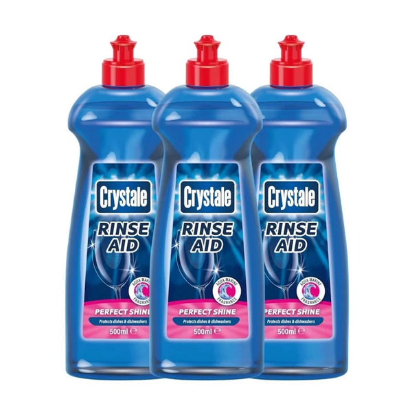 Crystale Total Action Dishwasher Rinse Aid, Streak Free Formula, 500 ml