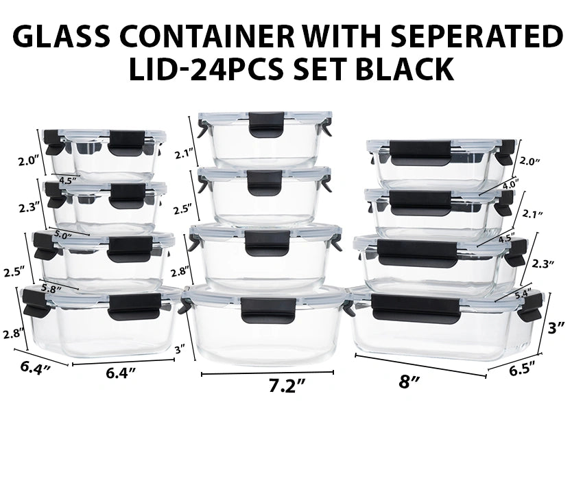 glass prep containers