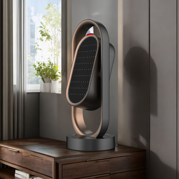 Houszy Electric Heater 1800W with Remote, PTC Ceramic Fan Heater for Home, LED, Timer, Oscillating Vertical/Horizontal, Thermostat, Eco Mode, Quiet Indoor Fan Heater, Tip‑Over & Overheat Protection