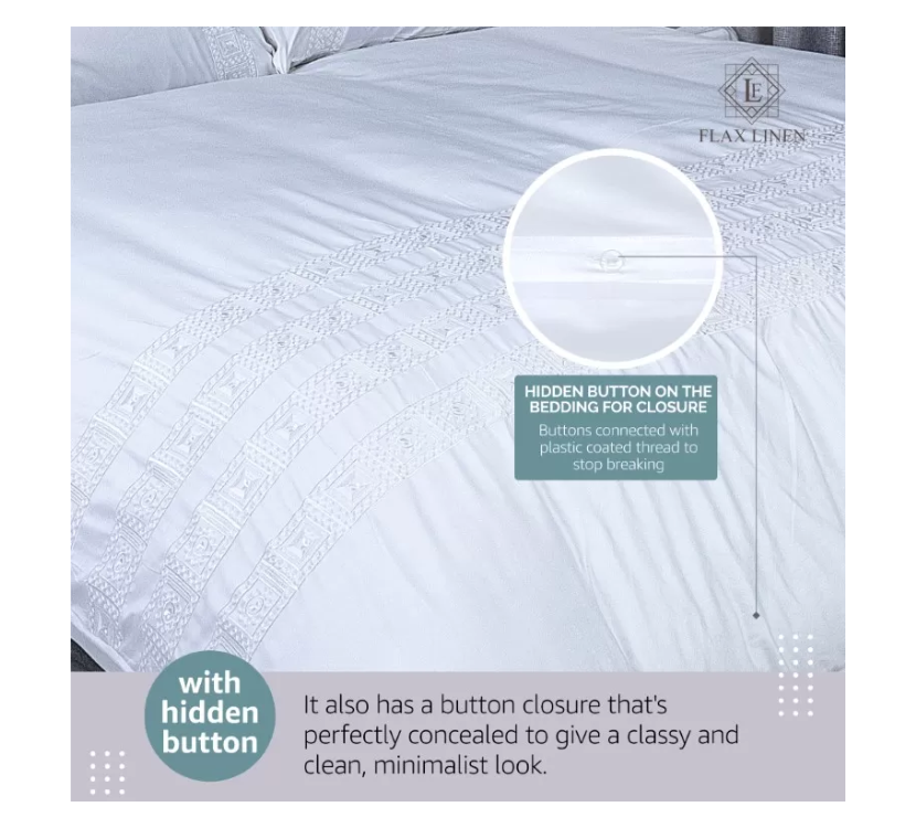 Duvet Cover Set With Egyptian Cotton Fitted Sheet- 400 TC (Vivian Gold Design)