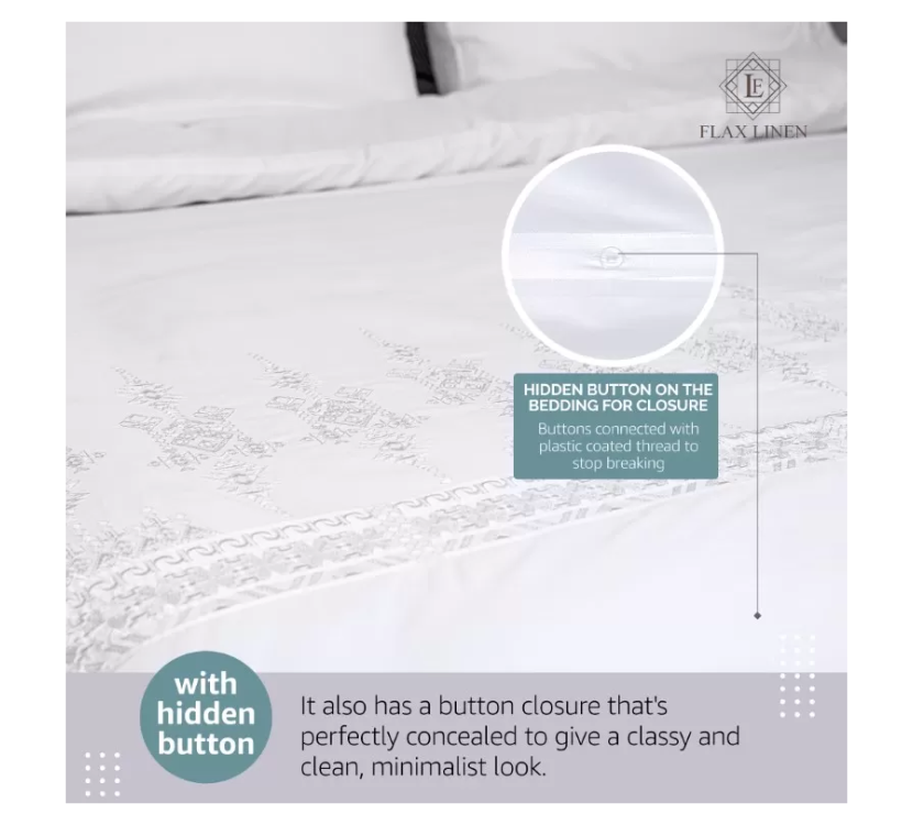 Duvet Cover Set With Egyptian Cotton Fitted Sheet-400 TC (Ragina Hotel Design)