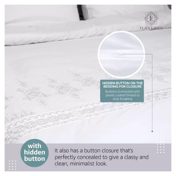 Duvet Cover Set With Egyptian Cotton Fitted Sheet-400 TC (Ragina Hotel Design)