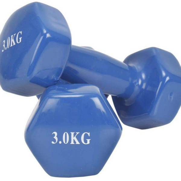 Vinyl Dumbbells Set-0.5 - 6Kg (Pink, Red, Purple, Blue)