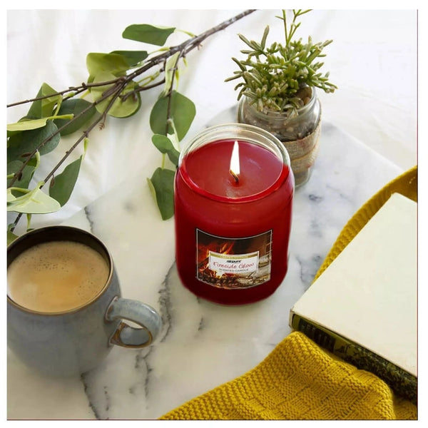 Airpure Fireside Glow Scented Large Jar Candle 510G