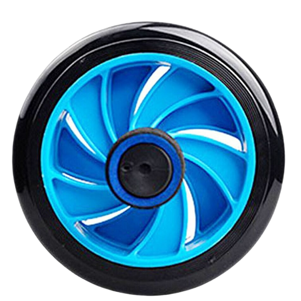 Ab Roller Wheel with Anti-Slip Mat - Twin-Wheel Set for Core & Abs Exercise (Blue)