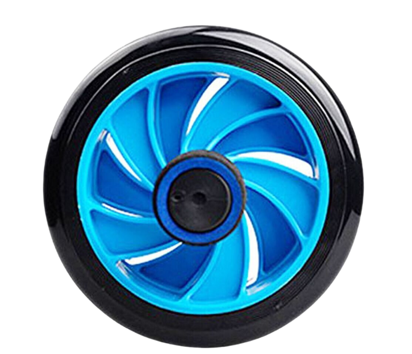 Ab Roller Wheel With Anti-Slip Mat for Core Abs Rollout Exercise -Twin-Wheel Set (Blue)