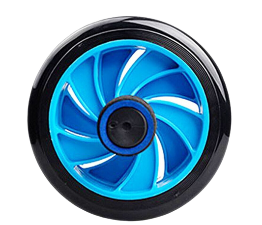 Ab Wheel Roller With Anti-Slip Mat for Core Abs Rollout Exercise -Twin-Wheel Set (Blue)