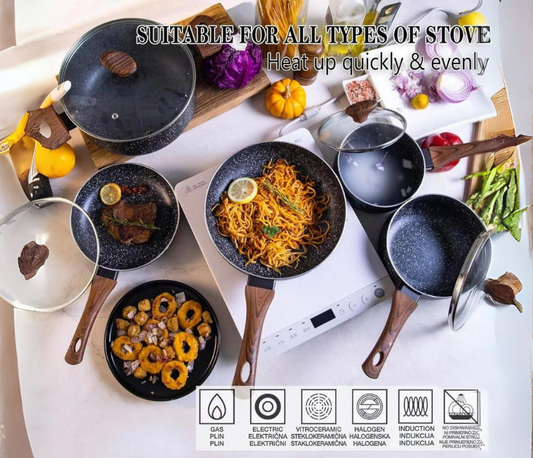 Non-Stick Cookware Set - Includes Pots and Pans for Everyday Cooking