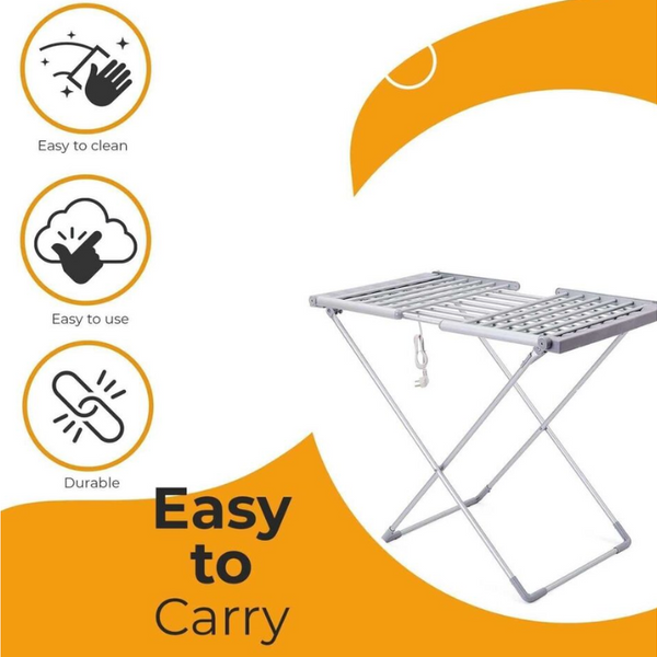 Heated Drying Rack With Adjustable Wings- 18 Heated Bars, Ideal For In&Outdoor Use