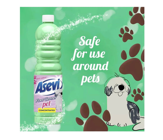 Asevi Concentrated Floor Cleaner Liquid, Hard Floor Cleaner Pet 1L
