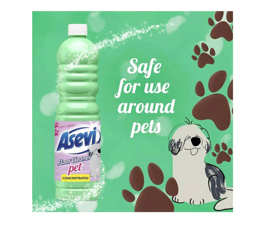 Asevi Concentrated Floor Cleaner Liquid, Hard Floor Cleaner Pet 1L