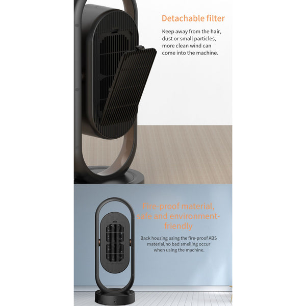 Houszy Electric Heater 1800W with Remote, PTC Ceramic Fan Heater for Home, LED, Timer, Oscillating Vertical/Horizontal, Thermostat, Eco Mode, Quiet Indoor Fan Heater, Tip‑Over & Overheat Protection