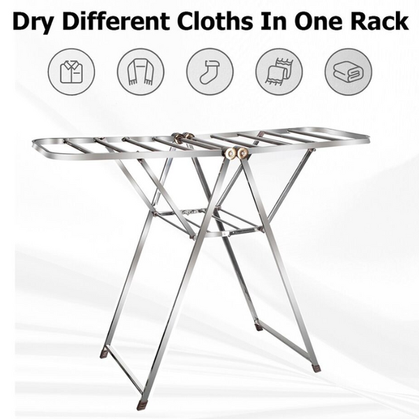 Foldable Clothes Drying Rack with Adjustable Wings-2-Level, for Indoor / Outdoor Use-Houszy®