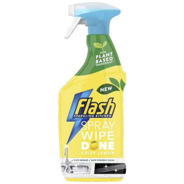 Flash Spray Wipe Done Bright Crisp Lemon Cleaning Spray - 800ml