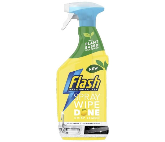 Flash Spray Wipe Done Bright Crisp Lemon Cleaning Spray - 800ml