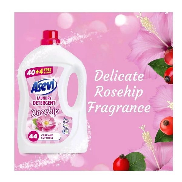 Asevi Laundry Liquid Detergent Rosehip 44 Washes - 2376ml