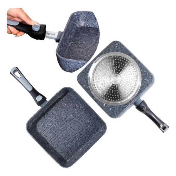 Non-Stick Grill Pan with Detachable Handle 26 cm