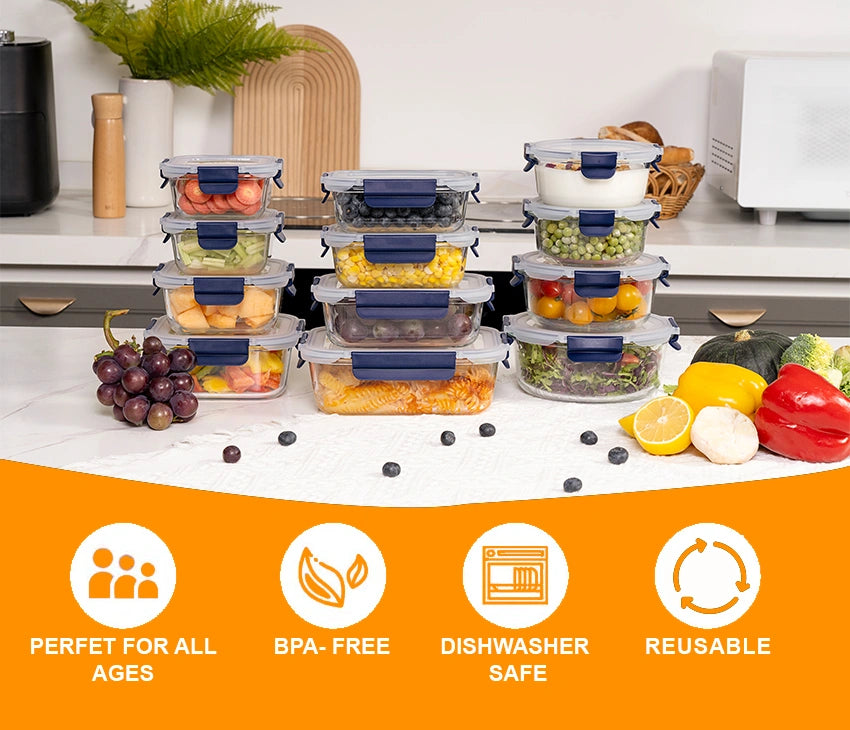 glass food containers with lids